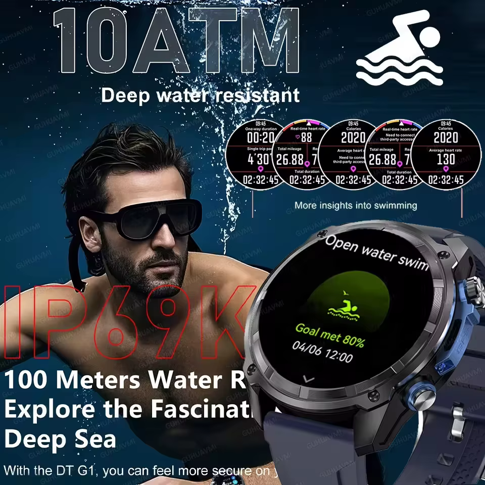 2025 extérieur GPS montre nouveau 1000mAh batterie t-rex 3 militaire