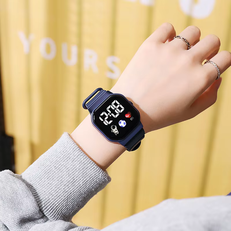 Montre de Sport numérique LED pour enfants