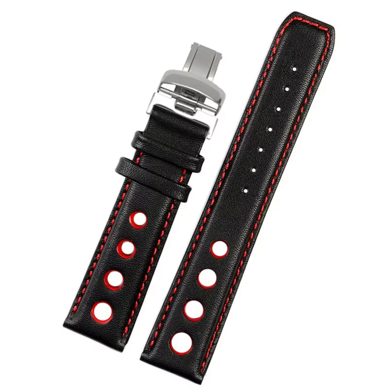 Bracelet en cuir véritable pour montre de sport tissot 1853