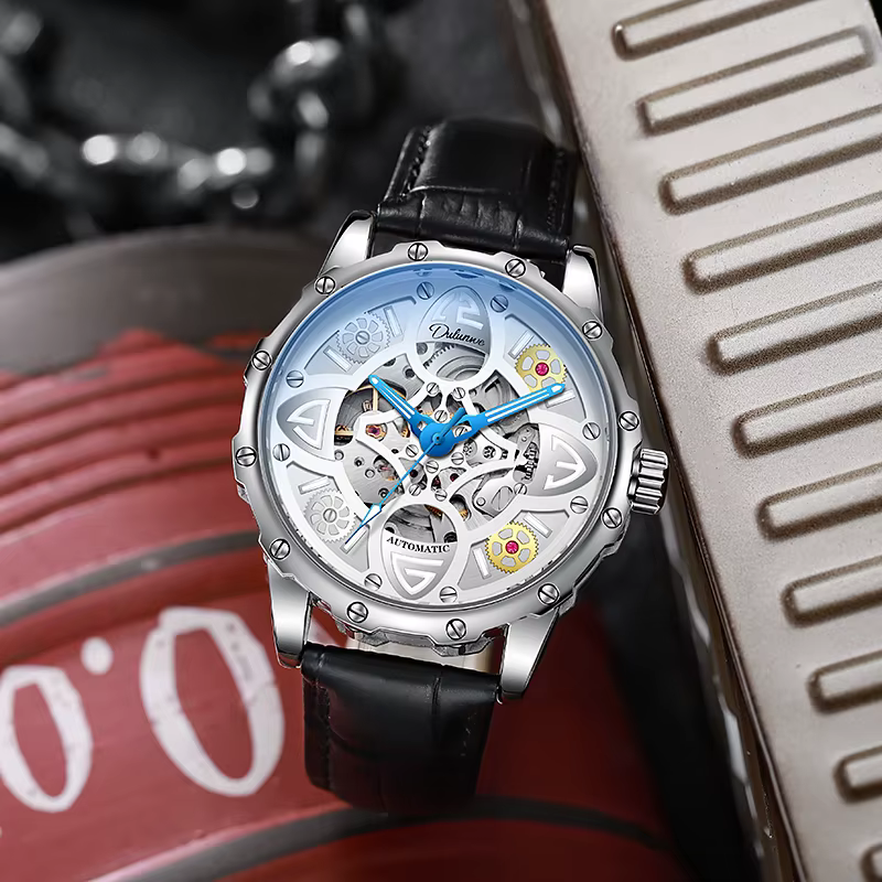 DULUNWE – montre squelette automatique pour hommes