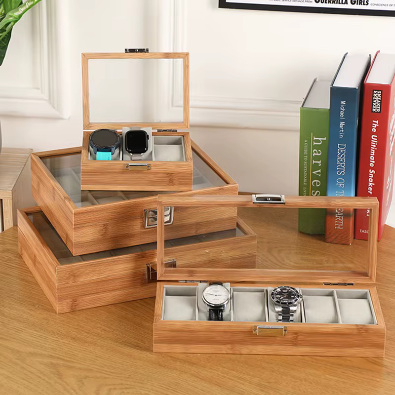 Boîte de rangement de montre en bois