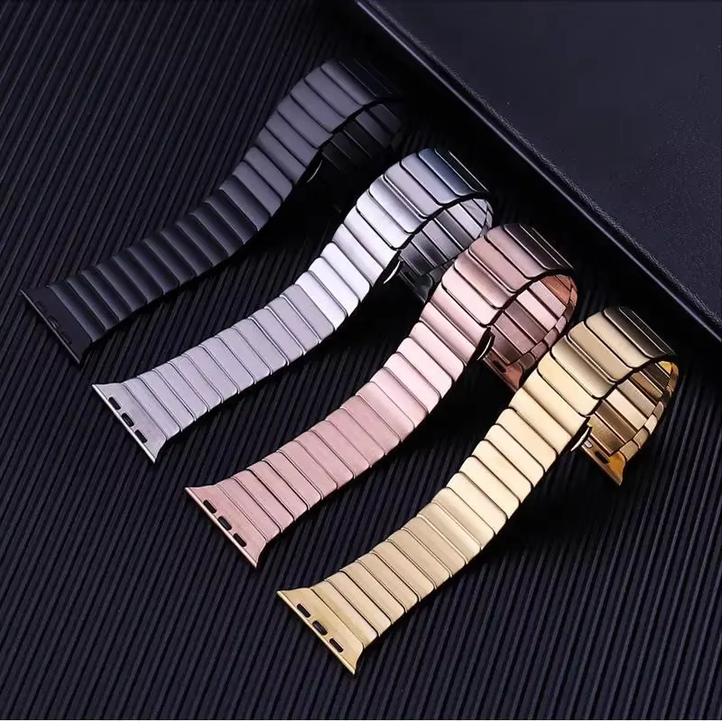 Bracelet à maillons 1:1 Original pour Apple Watch Ultra 2 49mm 9 8 7 Se 6 5 4 45mm 44mm 41mm 40mm