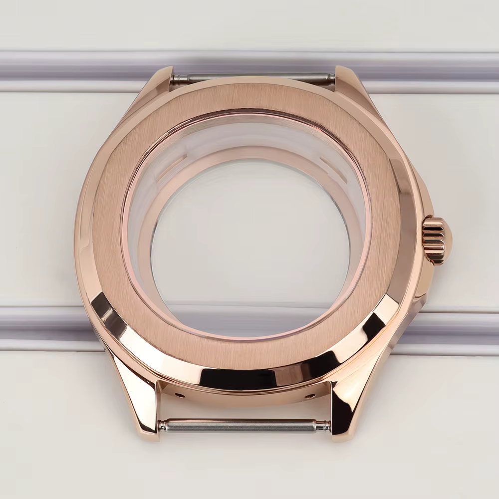 Boîtier de montre en argent/or rose