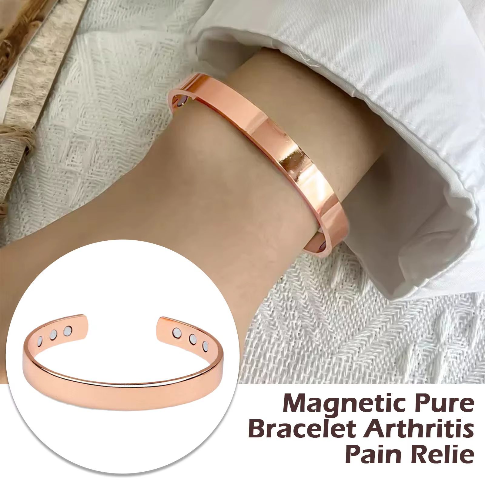 Bracelet de Guérison pour Documents Magnétiques Unisexe, Biothérapie Contre l'Arthrite, Accessoire à la Mode, U1O7