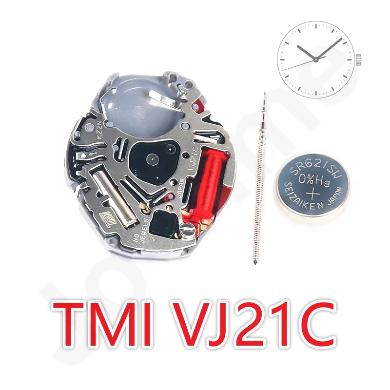 Japon TMI VJ21 Mouvement à quartz mince 3 aiguilles pour la réparation de montres