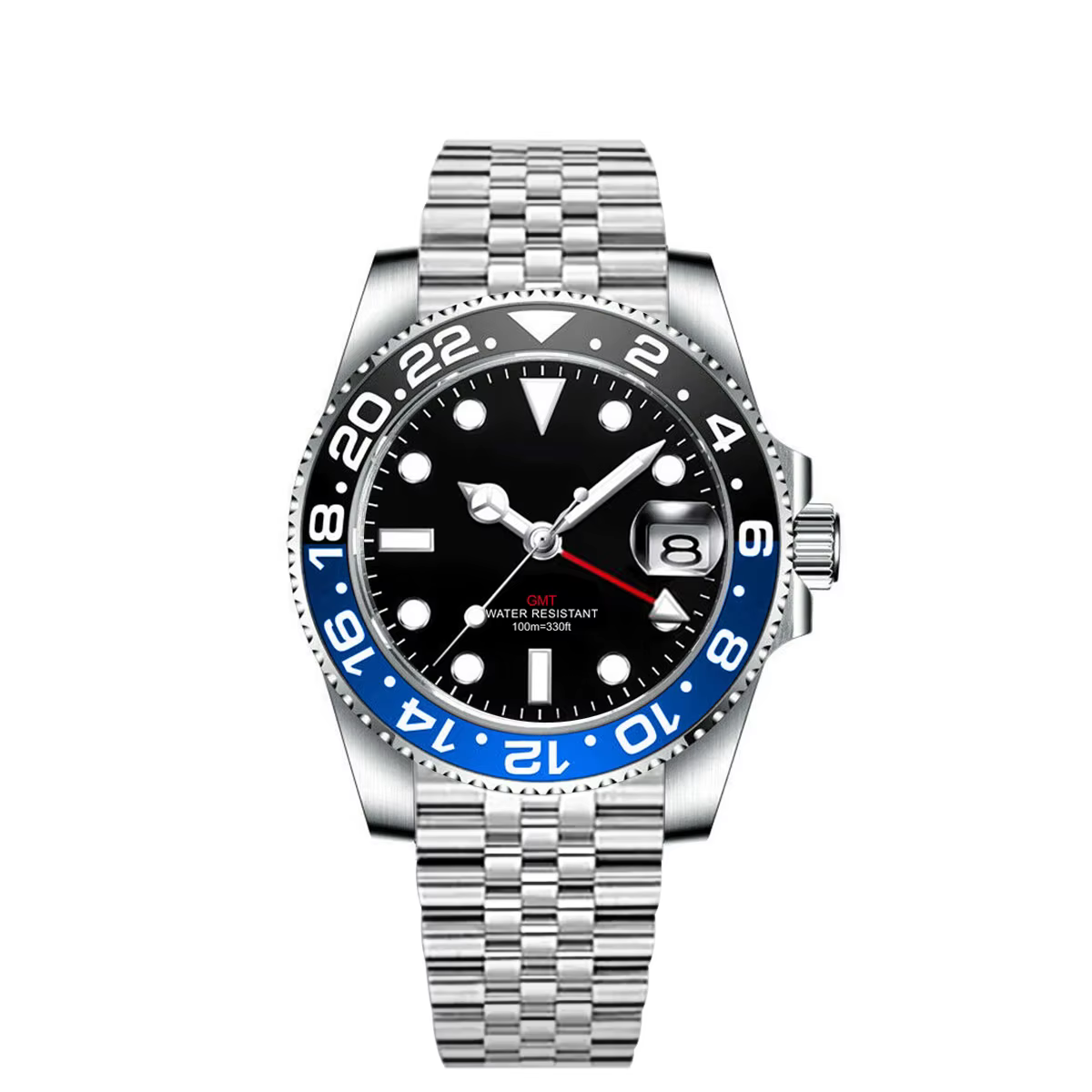 Montre GMT de luxe personnalisée