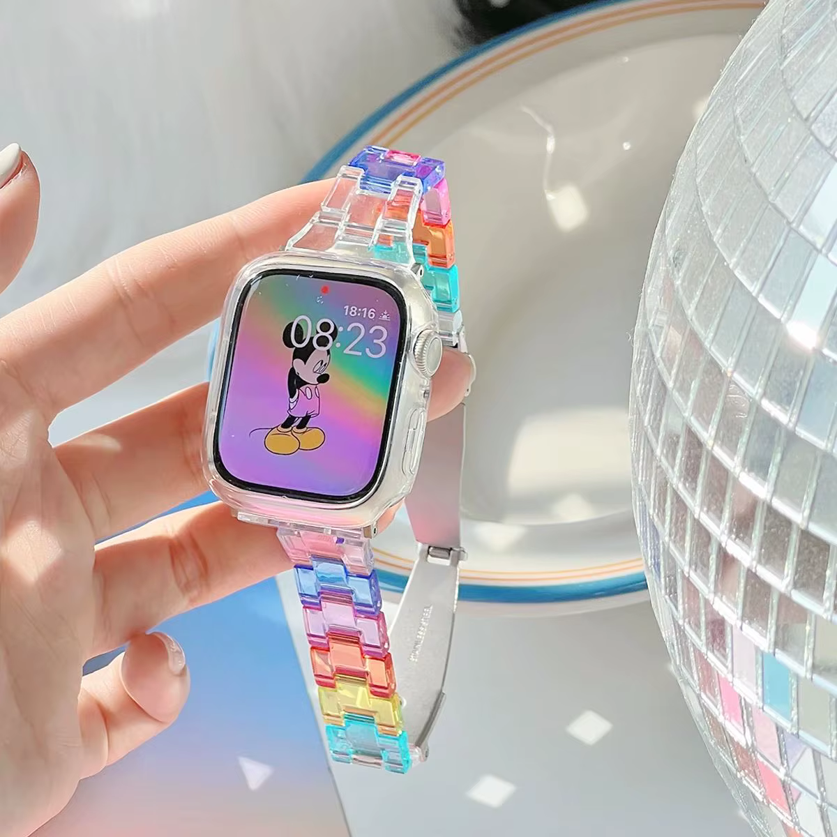 Bracelet arc-en-ciel bonbon adapté au