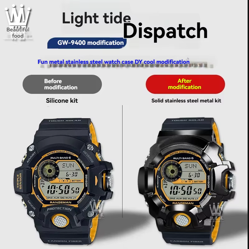 Boîtier en métal modifié pour Casio G-SHOCK série Cat Man 3410 GW-9400