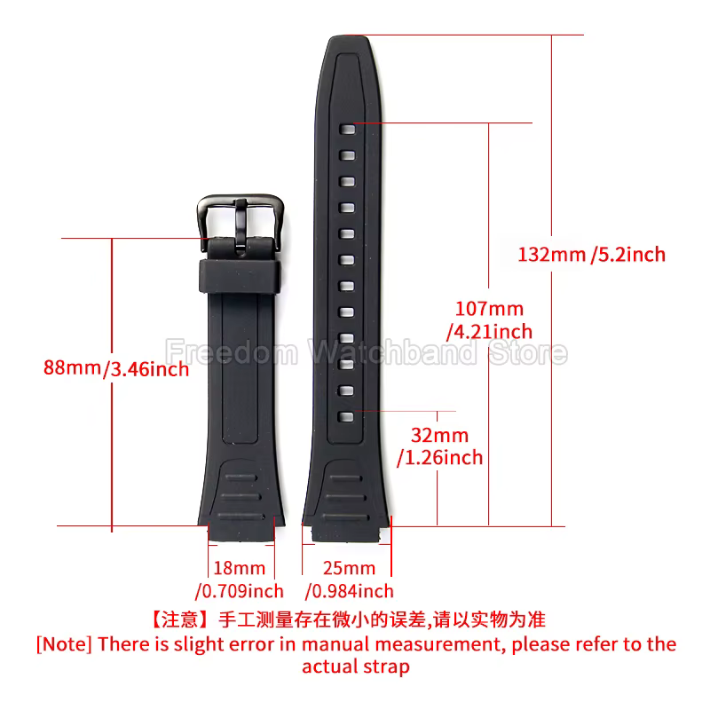 Pour Casio AQ-S800W W-800H W-217 bracelet de montre en résine de Sport léger système de boucle convexe noire
