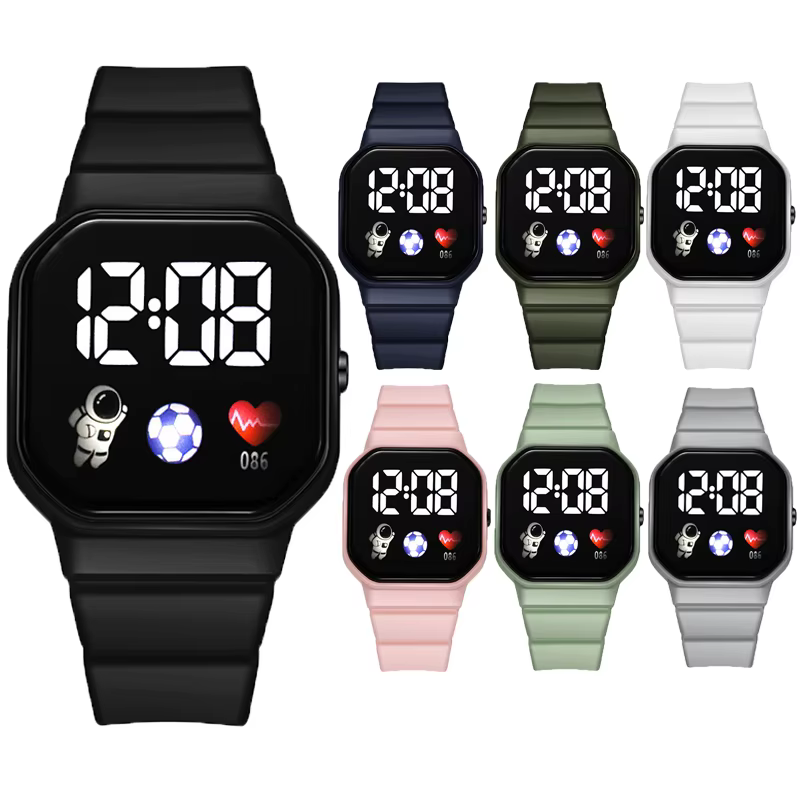 Montre de Sport numérique LED pour enfants