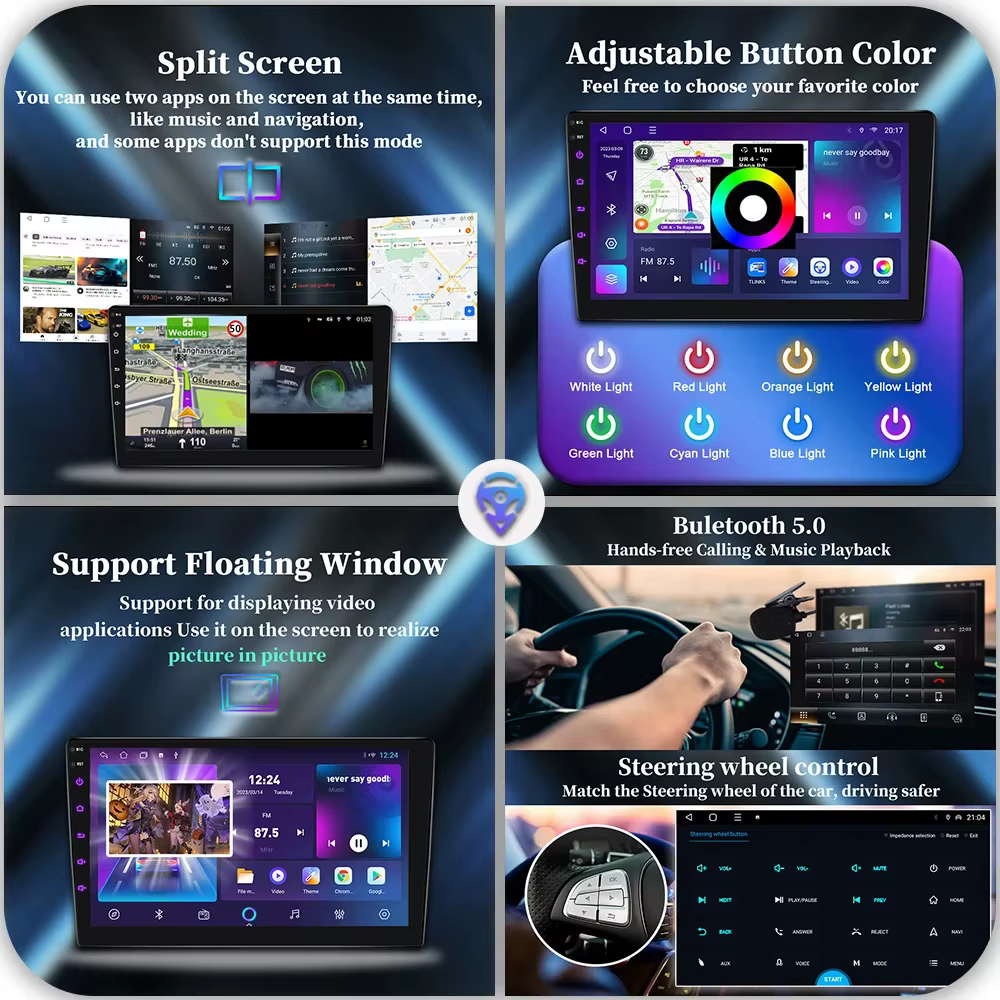Autoradio Android, lecteur multimédia vidéo