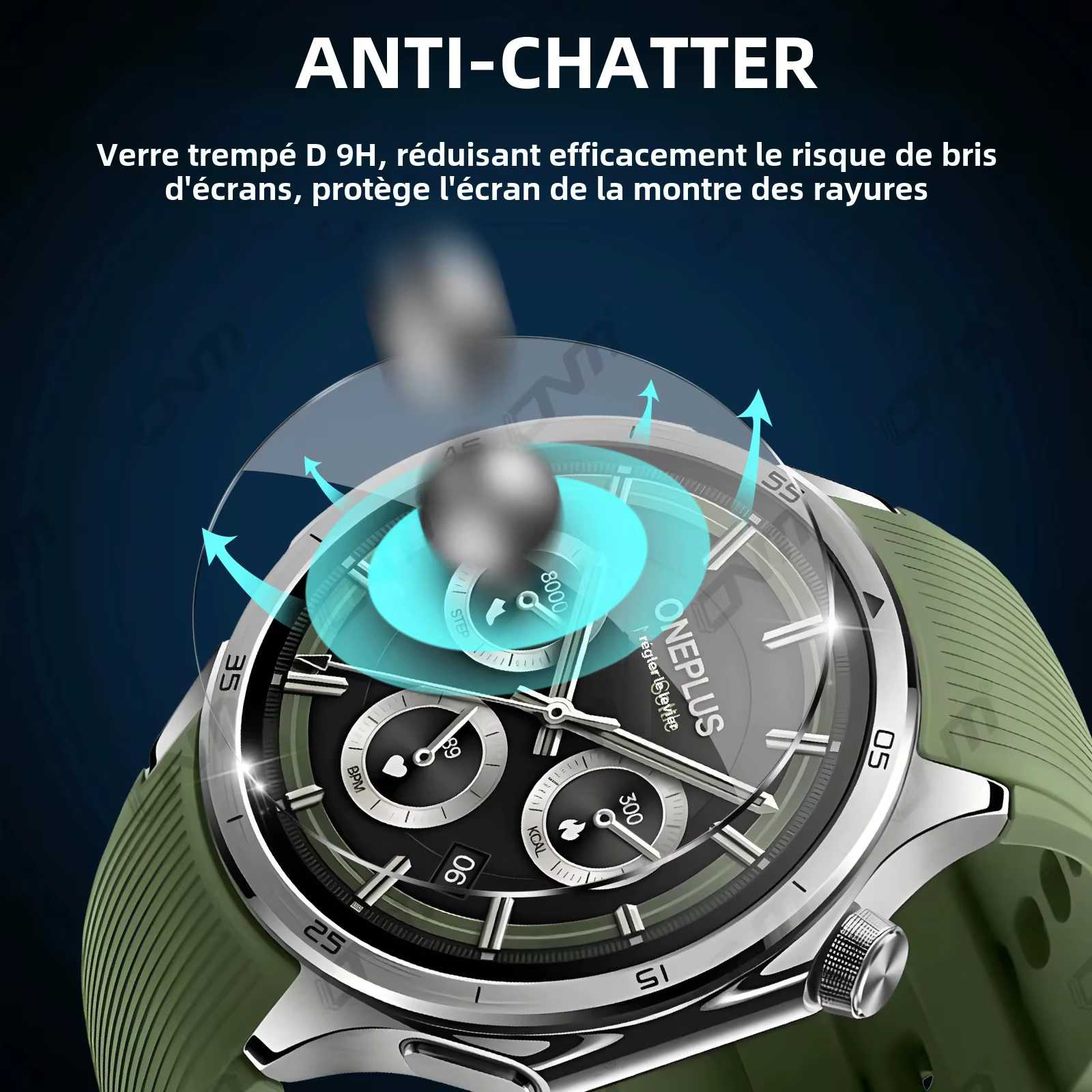 Protecteur d'écran 2.5D pour OnePlus Watch 3