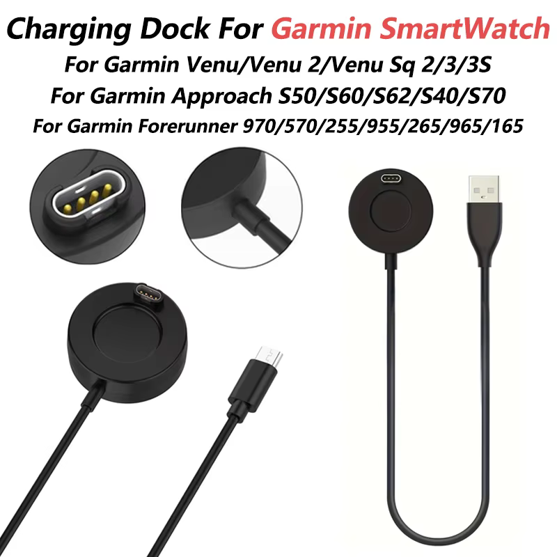 Chargeur USB-C pour montre Garmin - Station de charge