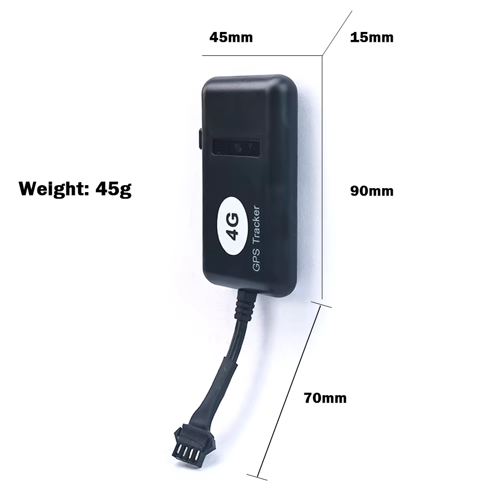 DAGPS Tracker 4G GT02 Sentinelle GPS 4 broches – Position et coupure ultra-précision du moteur de carburant/arrêt et d'alarme d'accélération pour votre véhicule
