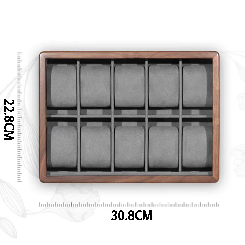 Boîte de rangement de montre en bois massif