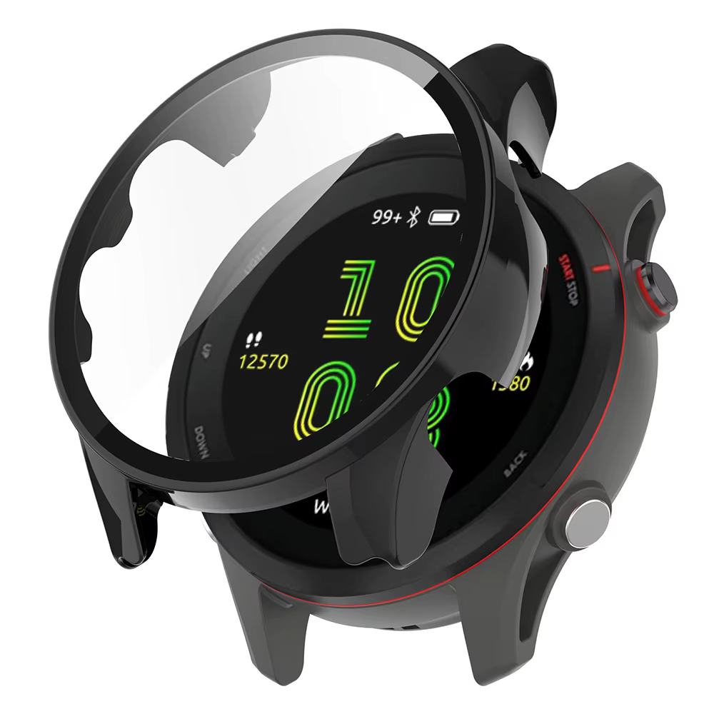 PC + étui en verre pour Garmin Forerunner 255 255S 265 265S 965
