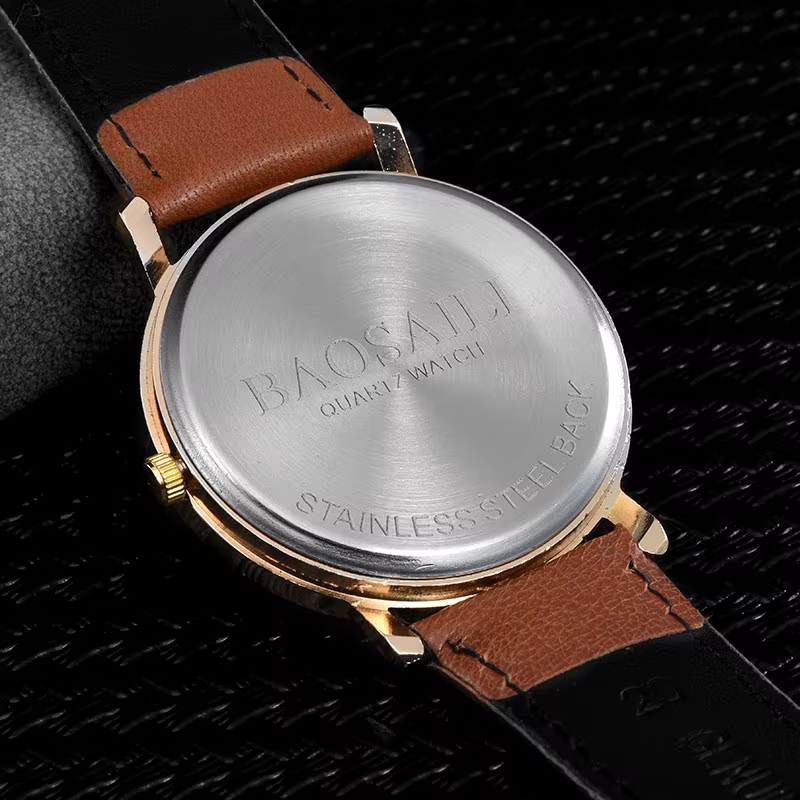 Montre à quartz pour femme C-9301 Morning Lake Fashion, cuir véritable