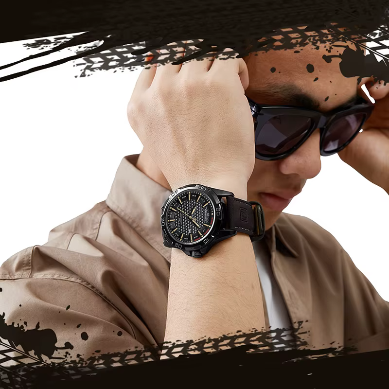 NAVIFORCE hommes Sport décontracté militaire Quartz calendrier montre-bracelet pour homme d'affaires en cuir étanche mâle horloge Relogio Masculino