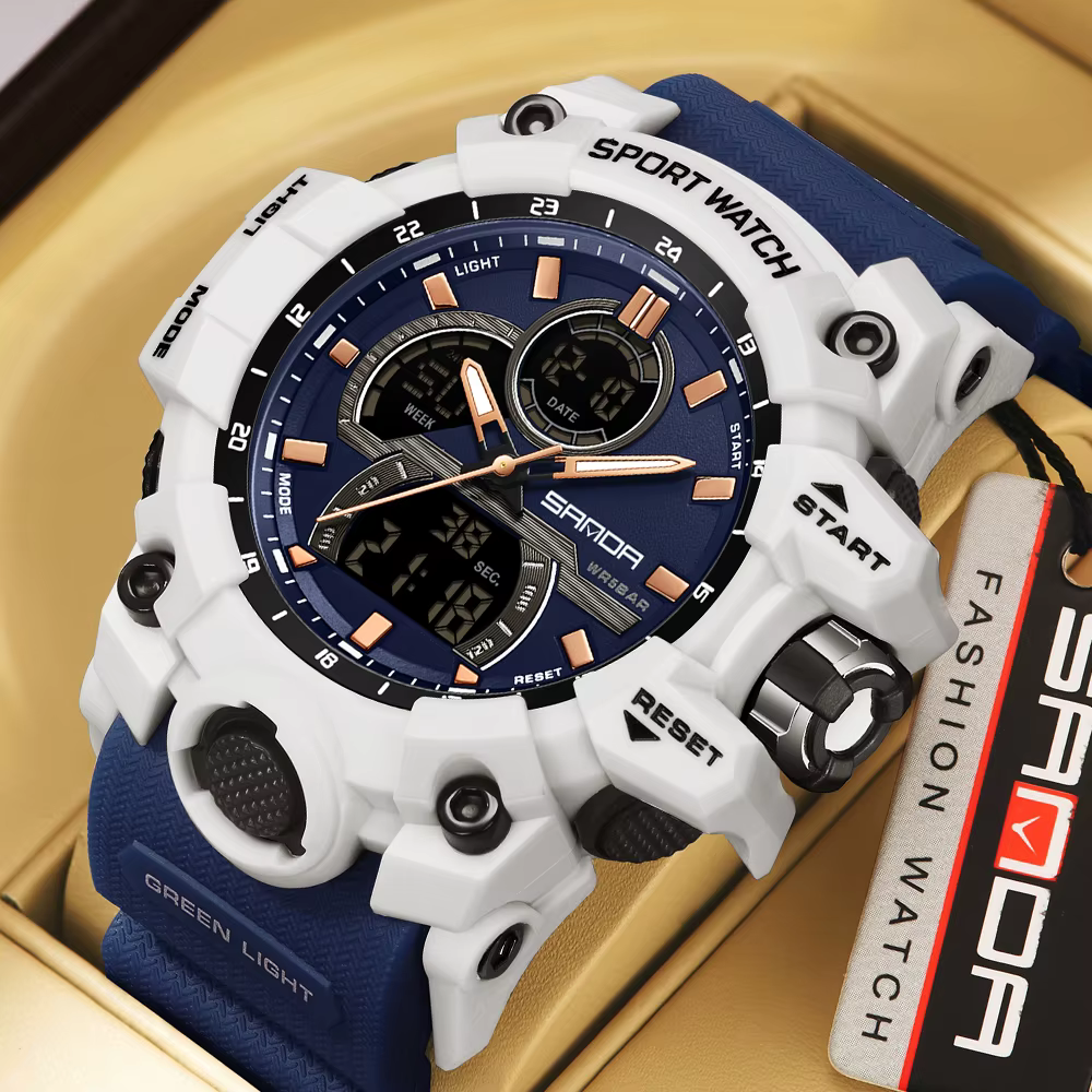 Montre-bracelet analogique à quartz pour homme