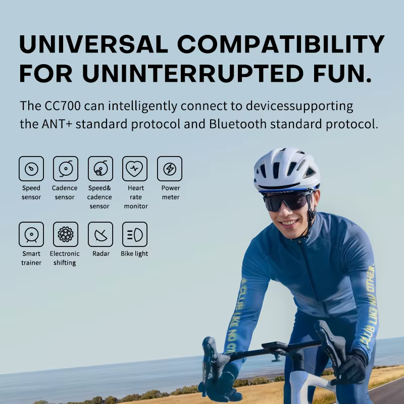 GEOID CC700 GPS ordinateur de vélo écran couleur 2.8 pouces compteur de vitesse de vélo avec Navigation de Route WIFI odomètre de cyclisme étanche