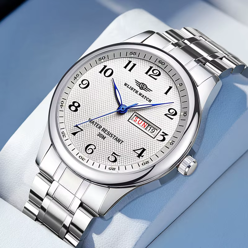 WLISTH montre d'affaires pour hommes rétro calendrier