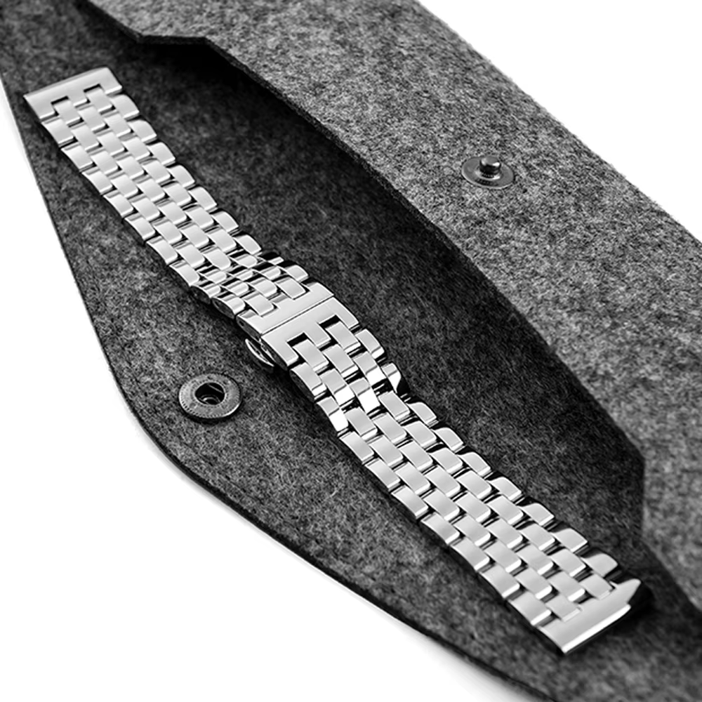 Bracelet de montre plat Jubilee en acier inoxydable 18mm 19mm 20mm 21mm 22mm