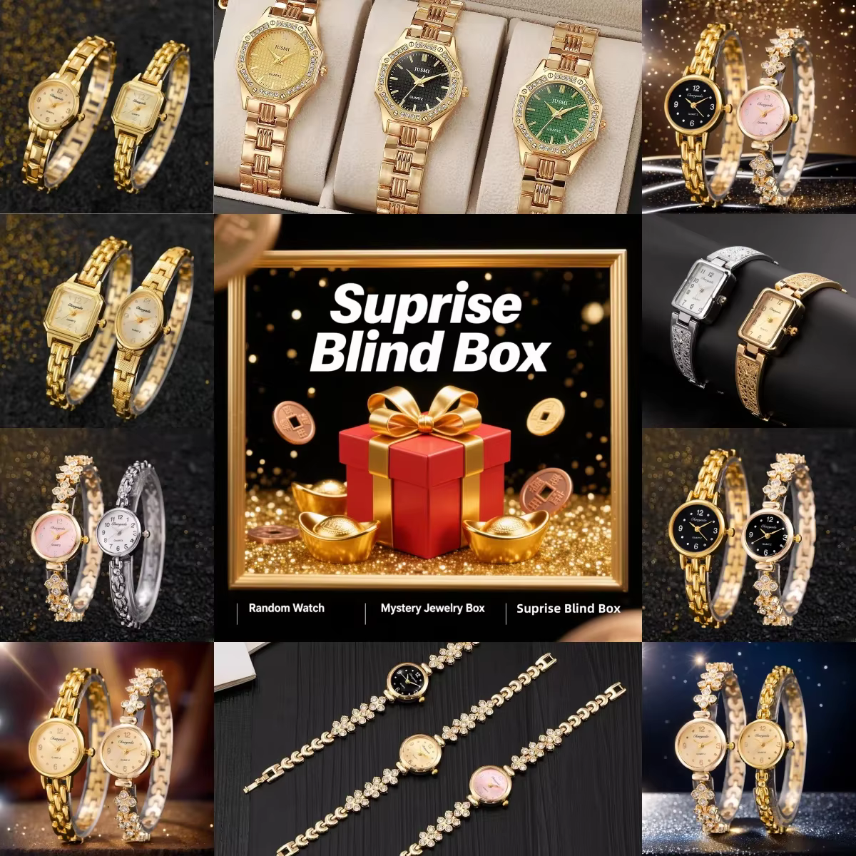 Coffret cadeau de montre-bracelet mystérieuse