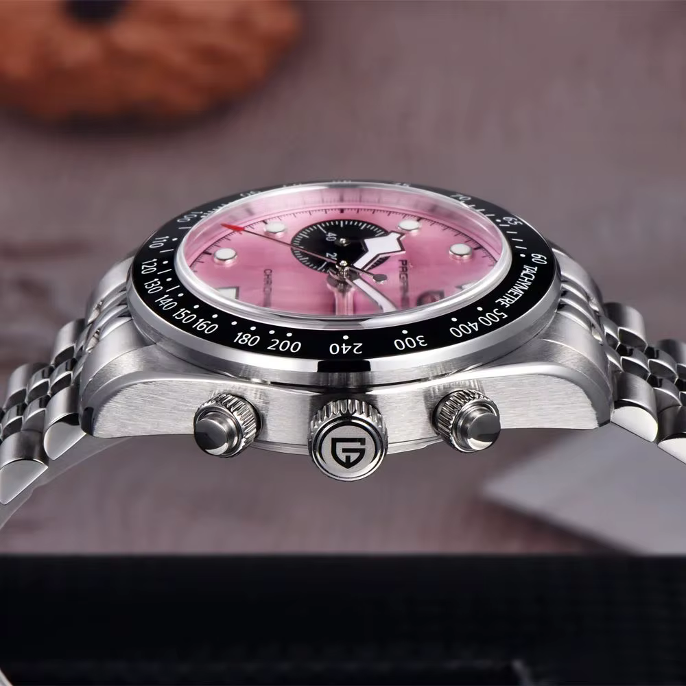 Montres pour hommes PAGANI DESIGN 2026 Nouvelle montre chronographe à cadran rose BB Panda Mode Luxe Quartz