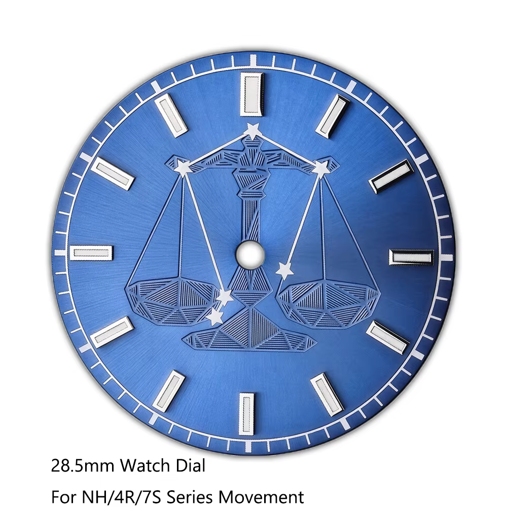 Cadran de montre Constellation lumineux BGW9 de 28,5 mm en acier inoxydable pour mouvements NH35 NH36 4R 7S, pièces de rechange et accessoires pour montres