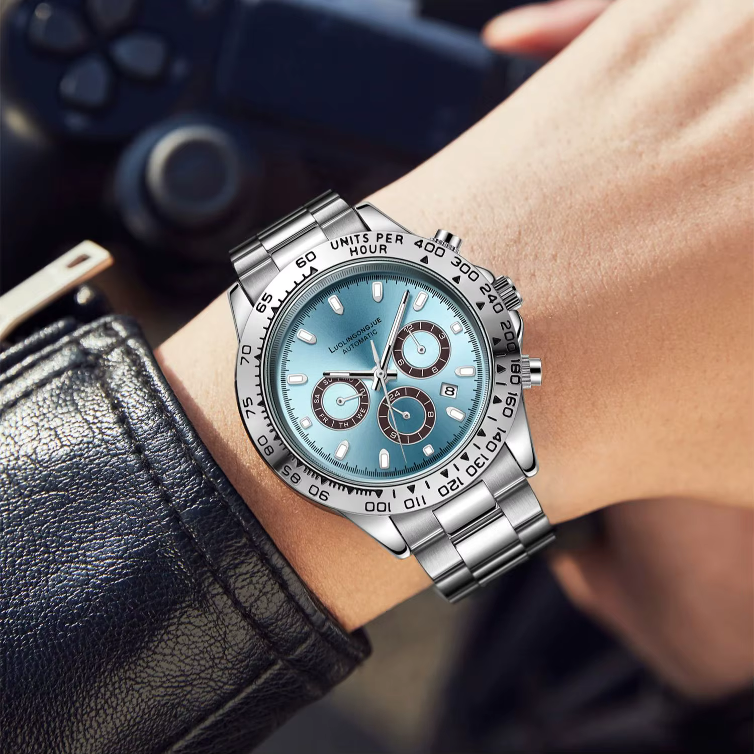 Montre mécanique pour hommes de la série luxe
