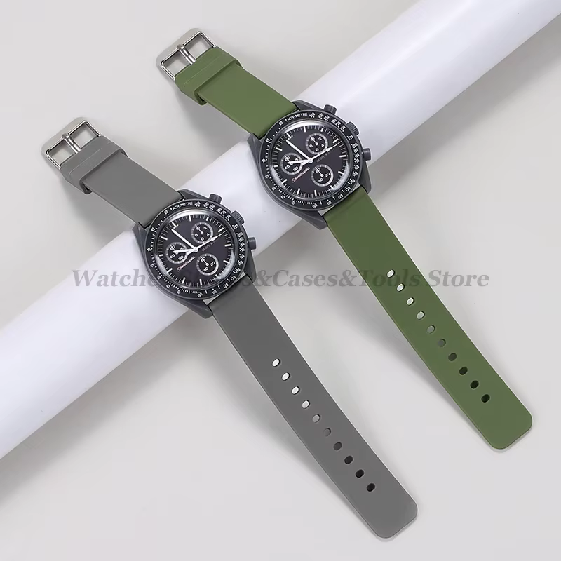 Bracelet de montre en Silicone souple 10/12/14/15/16/18/20mm 21mm 22mm 24mm