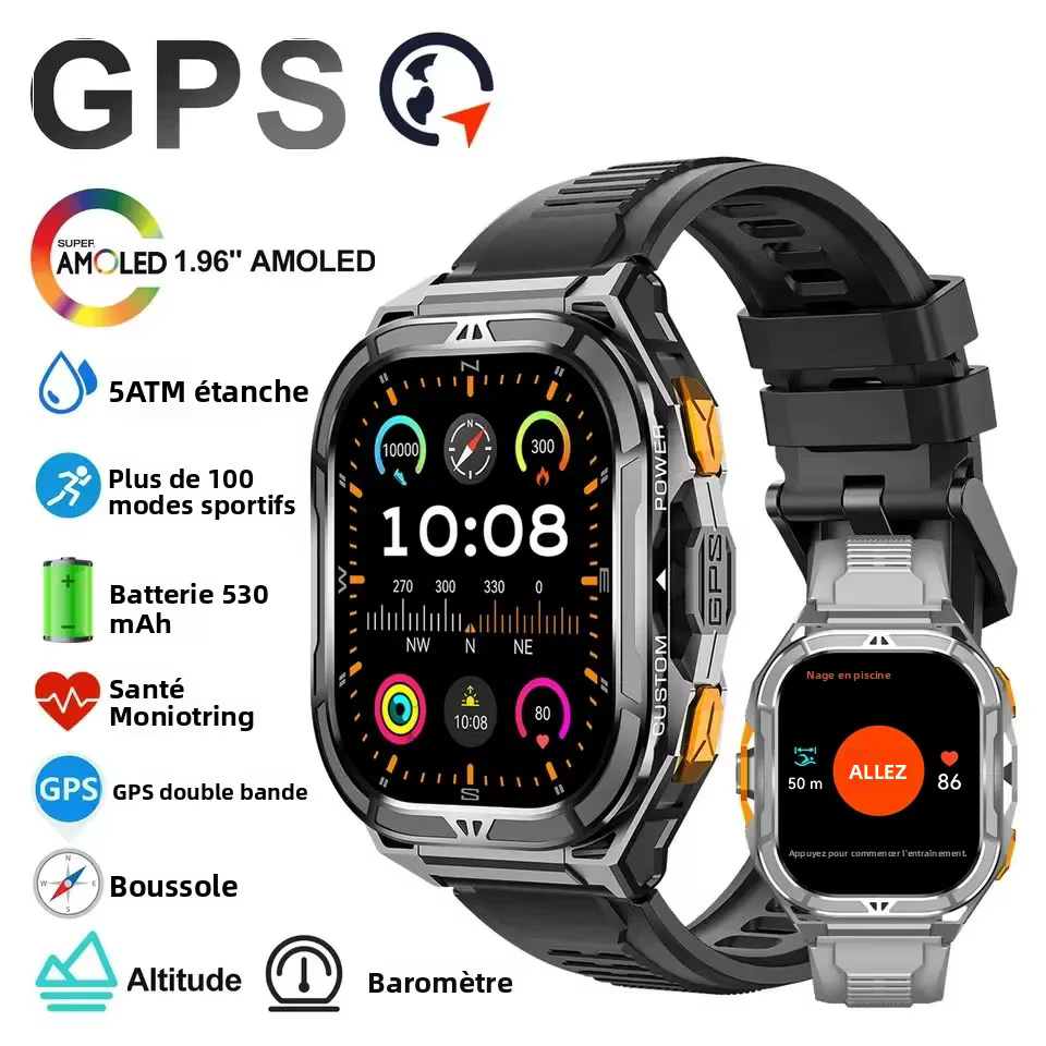 Montre connectée de luxe AMOLED