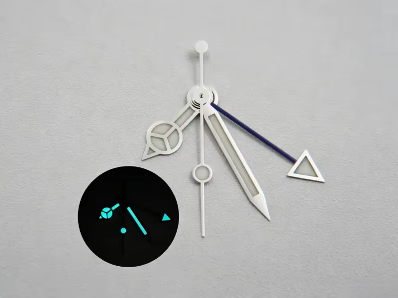 Aiguille bleue Lume pour mouvement 3186/3285, accessoires pour montres GMT