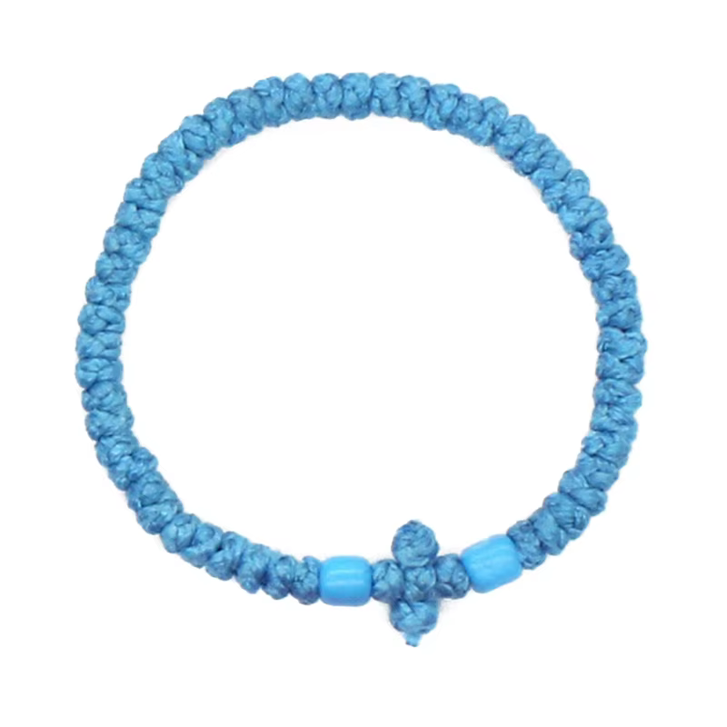 Bracelet en corde prière orthodoxe grecque, fait à main, chrétien, bijoux religieux élégants pour femmes hommes