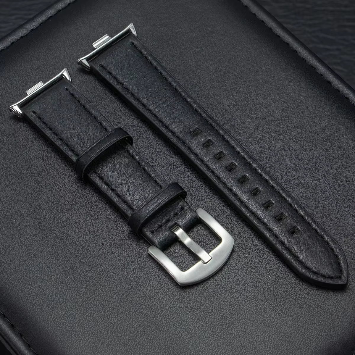 Bracelet de remplacement en cuir avec interface métallique pour montre connectée Xiaomi Redmi Watch 6 5 4