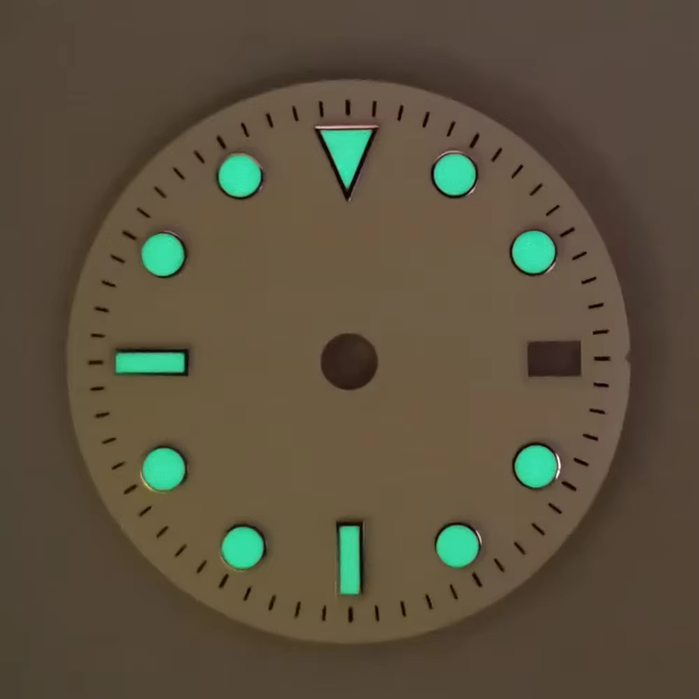 Cadran de montre lumineux vert 29MM