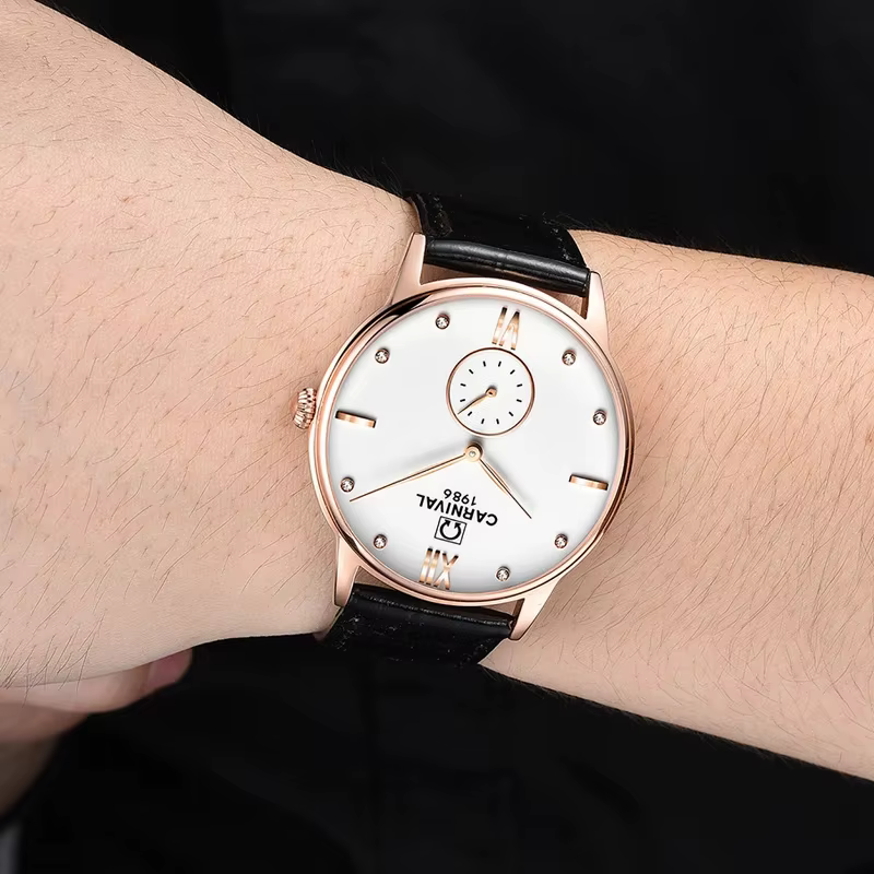 Montre-bracelet d'affaires à quartz pour homme