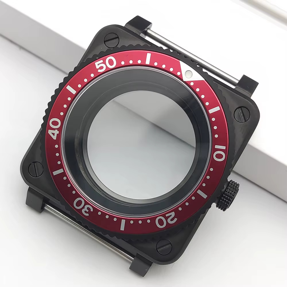 Boîtier de montre carré noir SKX007