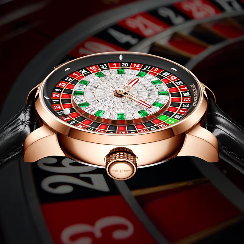 Montre Mécanique en Cuir pour Homme