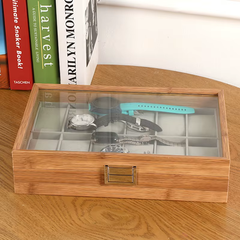 Boîte de rangement de montre en bois