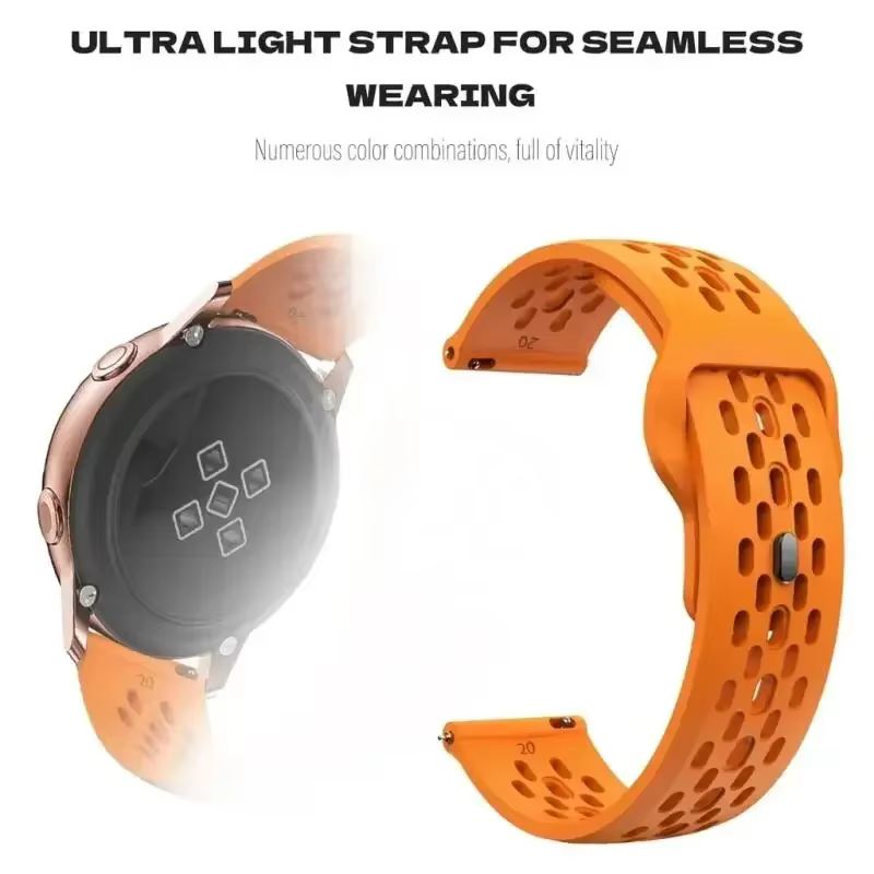 Bracelet en Silicone respirant de 22mm pour montre Realme 5