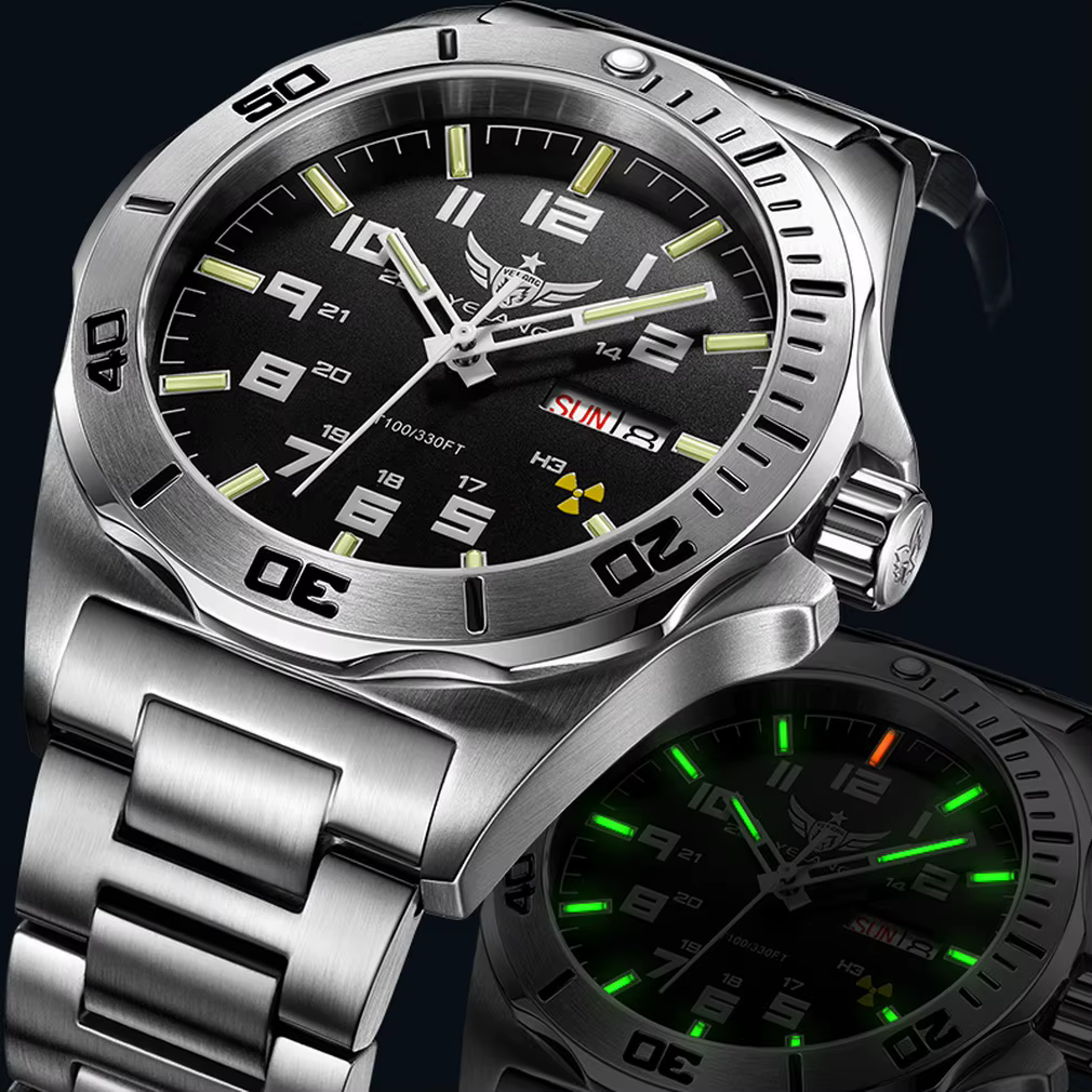 YELANG hommes montre militaire 43.6mm automatique mécanique montre-bracelet plongeur 10Bar étanche lumineux saphir NH36 semaine Date