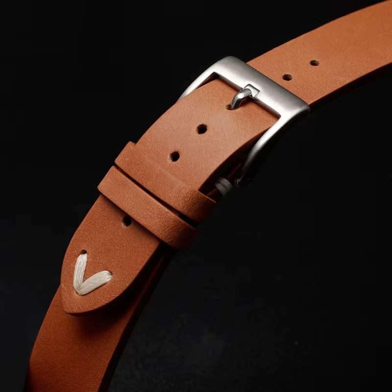 Pour Oris 65 bracelet en cuir véritable ceinture de plongée série anneau en cuivre Bronze grande couronne Tudor chaîne de montre Vintage 18mm 20mm 22mm