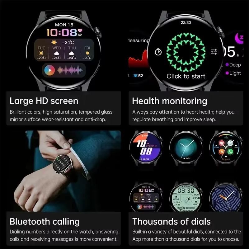 Montre connectée 2026 Watch 5 Pro avec suivi GPS