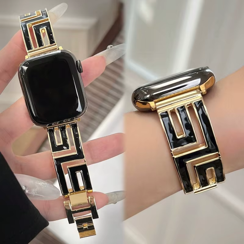 Bracelet croisé en spirale pour Bracelet de montre Apple Ultra 2 49mm 38 40 41 42 44 45 46mm, Bracelet en métal série IWatch 10 9 8 7 6 SE 5 4 3