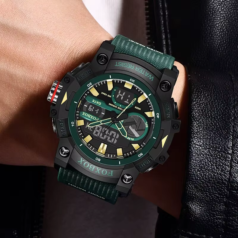 LIGE mode montres numériques pour hommes haut de gamme de luxe militaire Montre étanche