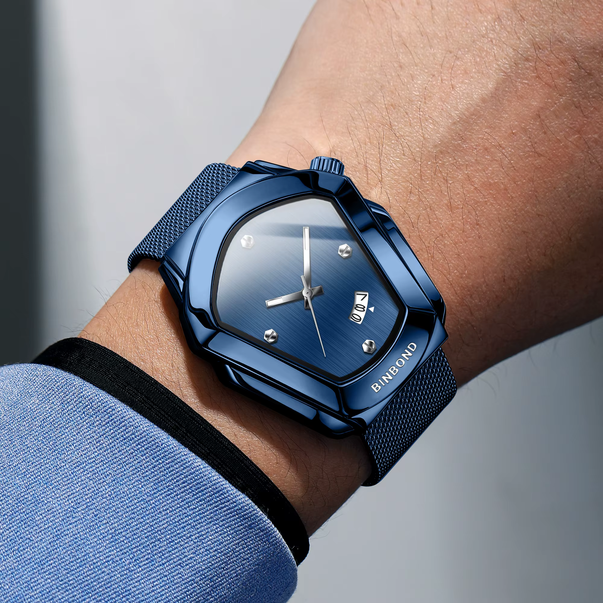 Montres à quartz BINBOND Iron Man originales pour hommes