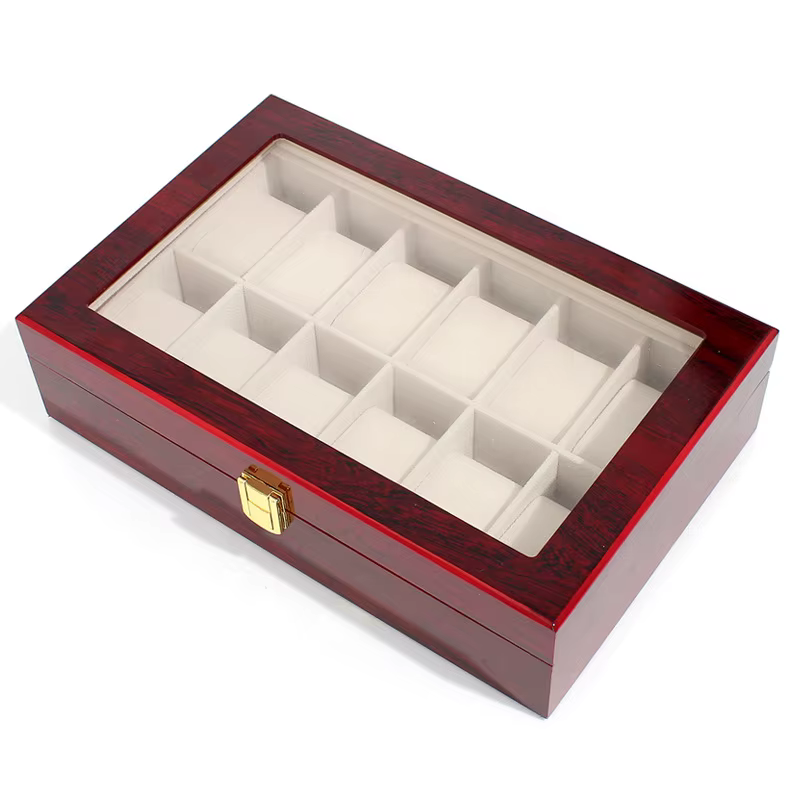 Organisateurs de montres de luxe en bois pour hommes et femmes