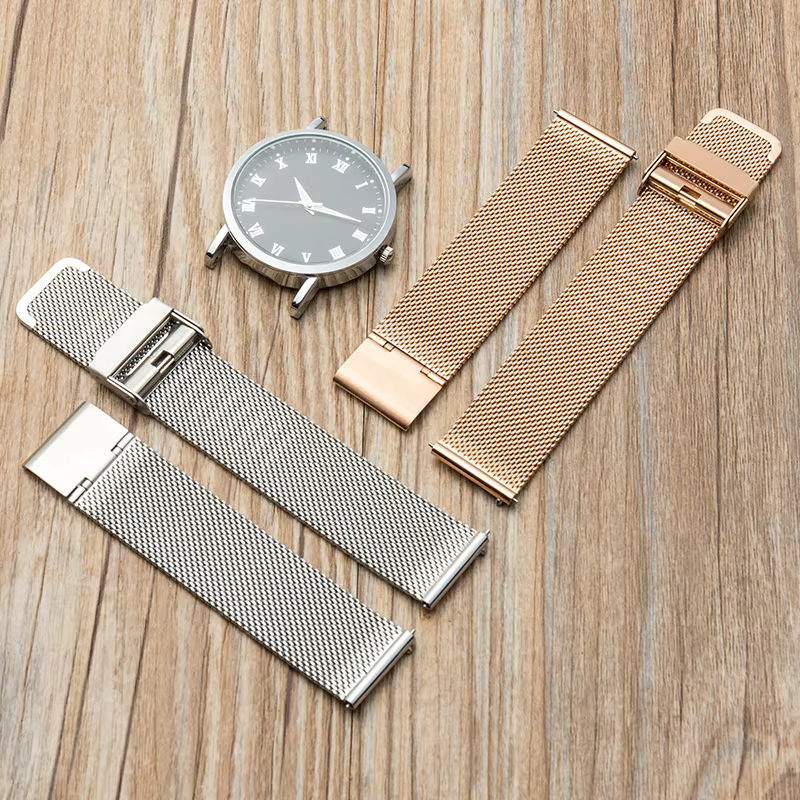 Bracelet à boucle milanaise en maille universelle, 18mm 20mm 22mm, en acier inoxydable, à dégagement rapide, pour montre intelligente, pour hommes et femmes, accessoires