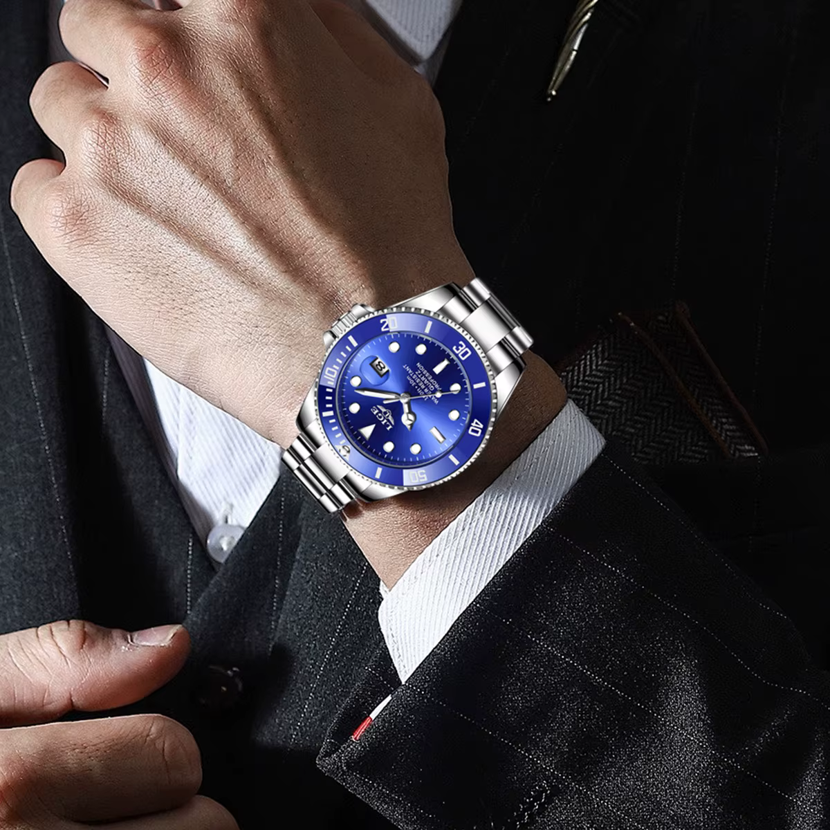 Montre homme LIGE, marque haut de gamme